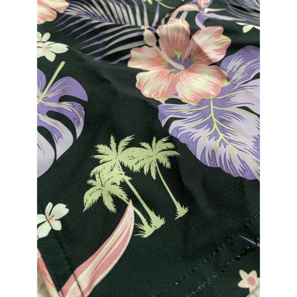 NEFF Board Shorts Mens Black Floral Shorts Size XL shorts - Picture 7 of 9